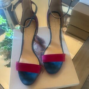 Jessica Simpson Blue and Pink Heels